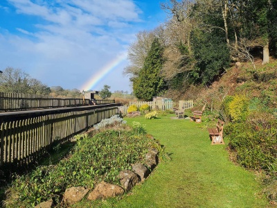 A rainbow at Stogumber Tea Garden - Phil Hall